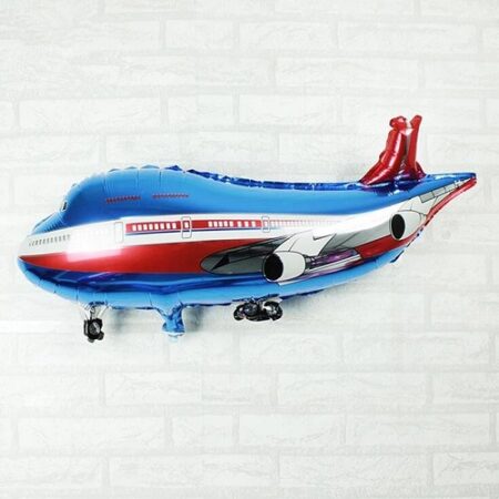 BALON FOLIE AVION ALBASTRU 82 CM