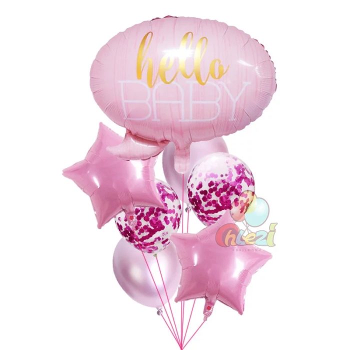 SET 7 BALOANE - HELLO BABY ROZ