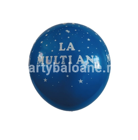 SET 10 BALOANE LATEX , ALBASTRE CU IMPRIMEU LA MULTI ANI - 30 CM