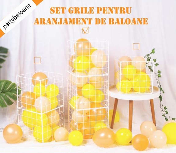 SET GRILE PENTRU ARANJAMENT BALOANE - 14 ALBE