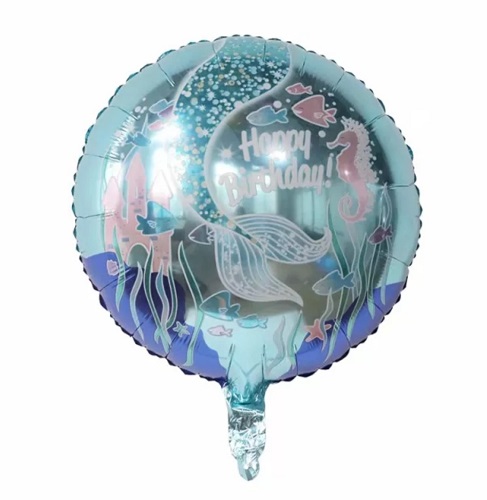 BALON FOLIE HAPPY BIRTHDAY -SIRENA 45 CM