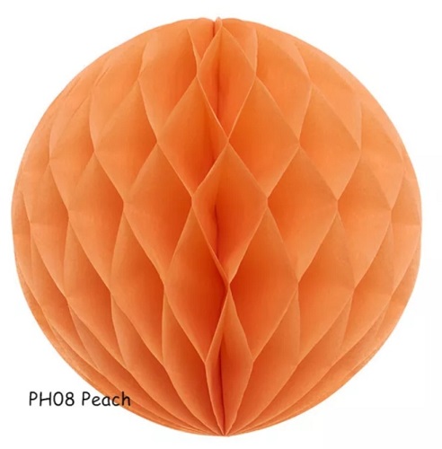 ORNAMENT DIN HARTIE HONEYCOMB PORTOCALIU