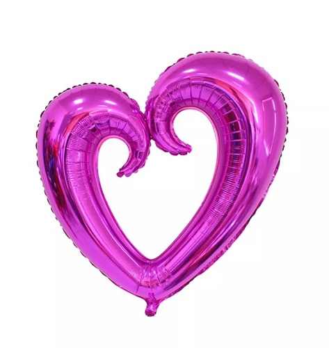BALON FOLIE INIMA FUCSIA 45 CM