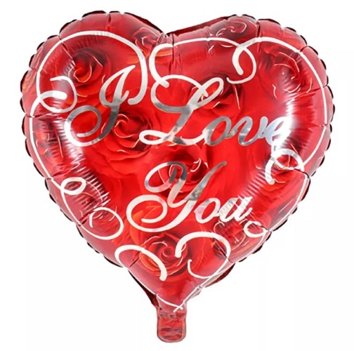 BALON FOLIE INIMA ROSIE - I LOVE YOU 45 CM