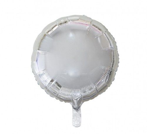 BALON FOLIE ROTUND ARGINTIU 45 CM