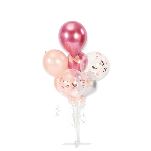 SET ARANJAMENT 7 BALOANE ROSE GOLD CU SUPORT INCLUS