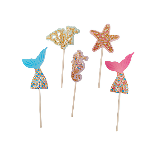 SET 5 TOPPERE TORT TEMATICA SIRENA
