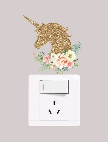 STICKER DECORATIV PENTRU INTRERUPATOR SAU PRIZA - UNICORN MODEL II