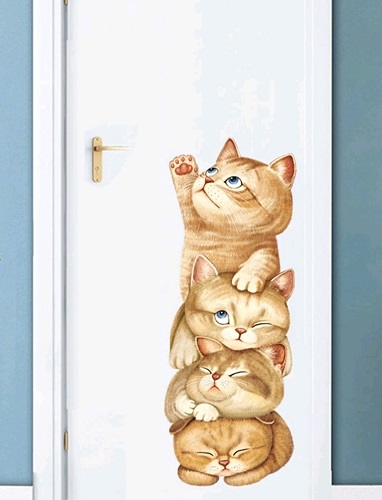 STICKER DECORATIV PENTRU PERETE - PISICUTE