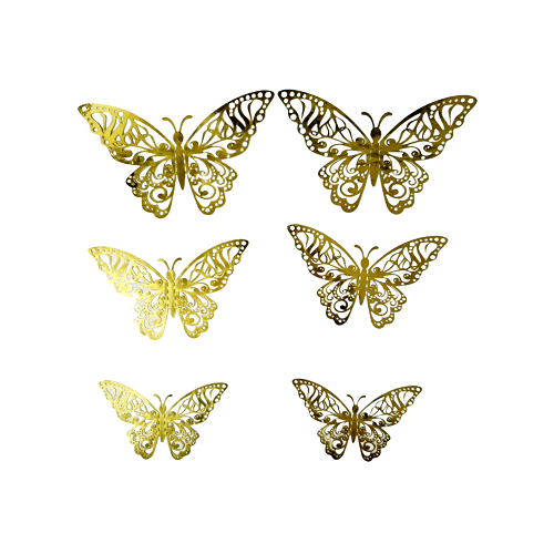 SET 12 FLUTURI AURII 3D - MODEL 7