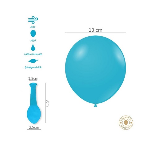 SET 20 BALOANE LATEX CELESTE - 13 CM
