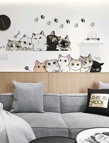 STICKER DECORATIV PENTRU PERETE PISICUTE
