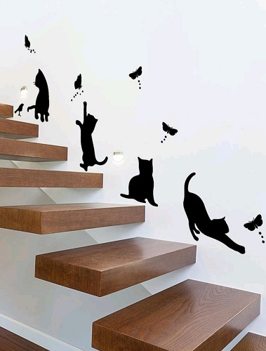 STICKER DECORATIV PENTRU PERETE - PISICUTE JUCAUSE