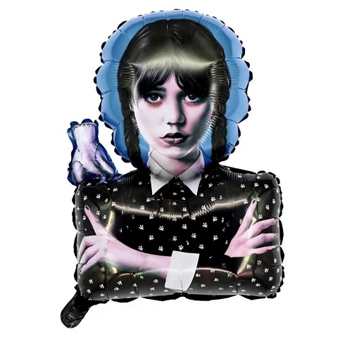 BALON FOLIE PERSONAJ WEDNESDAY ADDAMS 70 CM