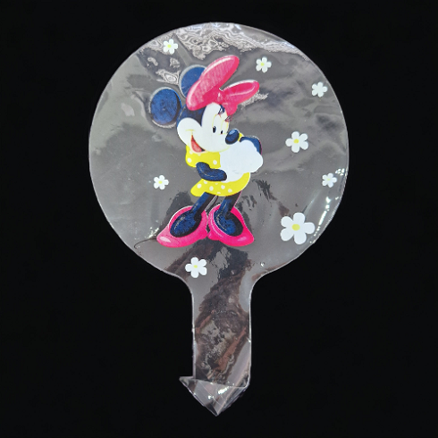 BALON BOBO TRANSPARENT CU IMPRIMEU MINNIE MOUSE - 45 CM