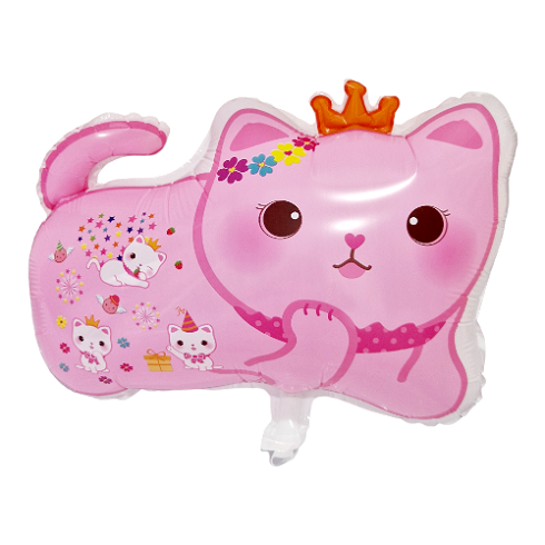 BALON FOLIE PISICA ROZ 50 CM