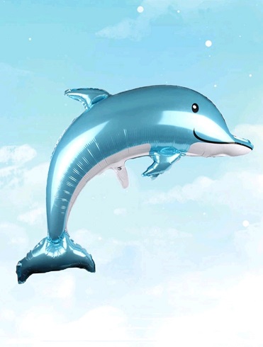 BALON FOLIE DELFIN BLEU - 118x60 CM