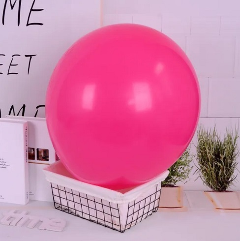 BALON LATEX JUMBO ROZ INCHIS - 80 CM