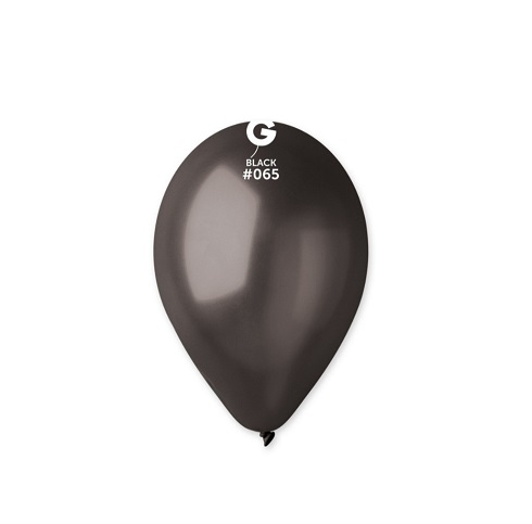SET 10 BALOANE LATEX NEGRU METALIZAT COD 065 - 26 CM