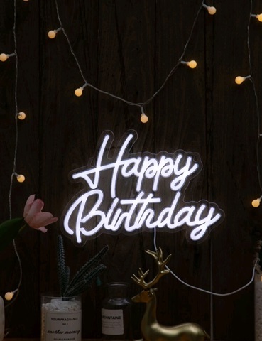 NEON HAPPY BIRTHDAY 34x24 CM