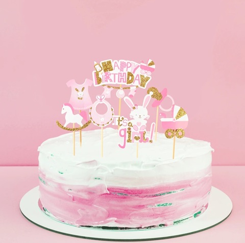 SET 7 TOPPERE PENTRU TORT - BABY GIRL