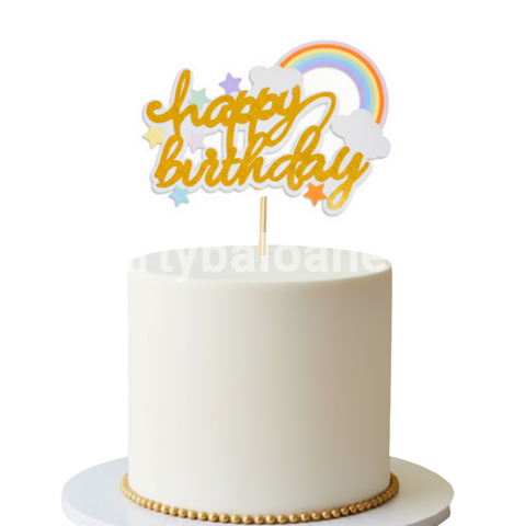 TOPPER PENTRU TORT HAPPY BIRTHDAY - CURCUBEU