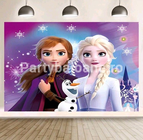 BACKGROUND TEXTIL PENTRU ARANJAMENT ARCADA FROZEN ANA SI ELSA COD 176