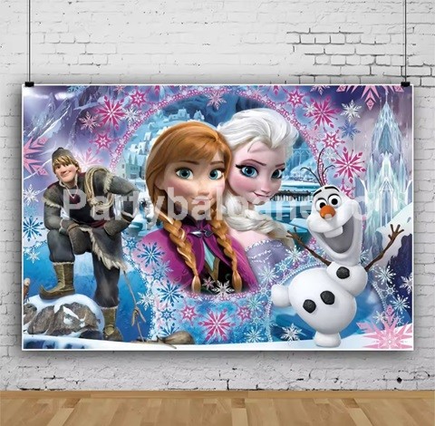 BACKGROUND TEXTIL PENTRU ARANJAMENT ARCADA FROZEN ANA SI ELSA COD 177