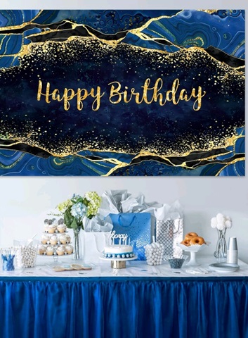 BACKGROUND TEXTIL PENTRU ARANJAMENT ARCADA HAPPY BIRTHDAY COD 184