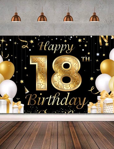 BACKGROUND TEXTIL PENTRU ARANJAMENT ARCADA HAPPY BIRTHDAY MAJORAT COD 192