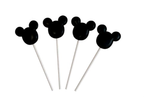 SET 4 TOPPERE PENTRU TORT - CAP MICKEY NEGRU
