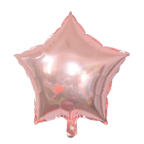 SET 5 BALOANE FOLIE , STEA ROSE GOLD - 25 CM