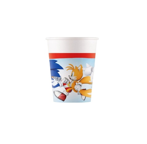 Set 8 pahare carton Sonic, 200 ml