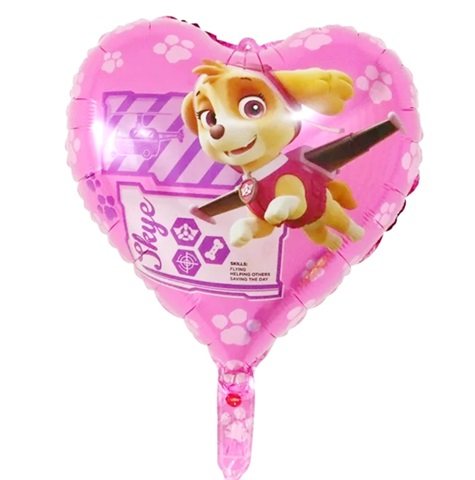 Balon folie inima Patrula Catelusilor Skye 45 cm