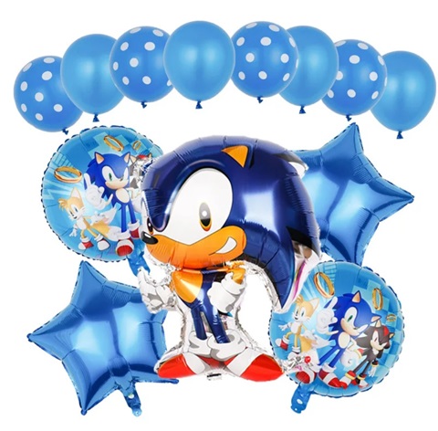 Set 13 baloane folie si latex - Sonic