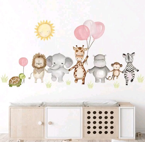 Sticker decorativ pentru perete - Animalute safari COD 342