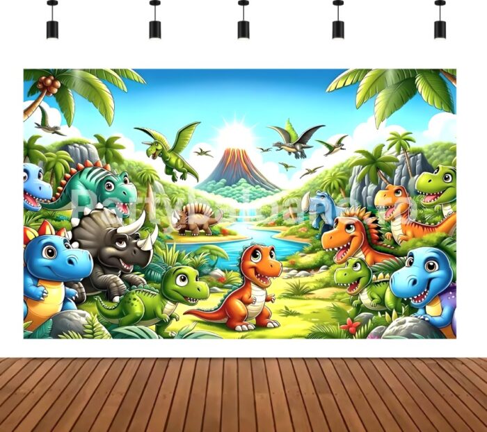 BACKGROUND TEXTIL PENTRU ARANJAMENT ARCADA – DINOZAURI COD 216B