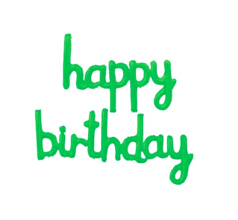 BANNER HAPPY BIRTHDAY DIN BALOANE FOLIE - VERDE