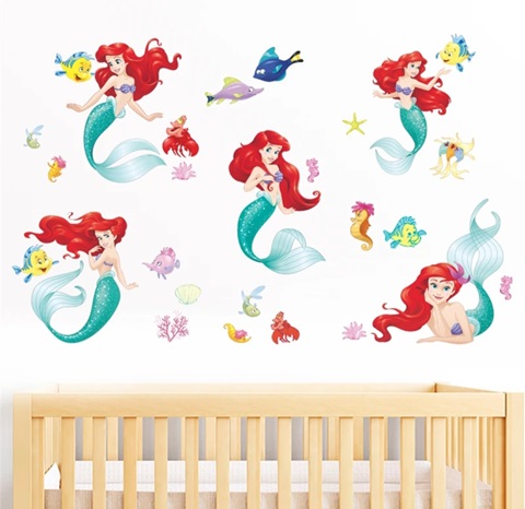 SET STICKERE PENTRU PERETE - SIRENA ARIEL