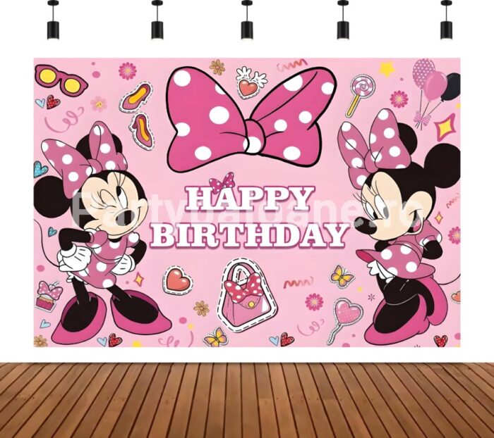 BACKGROUND TEXTIL PENTRU ARANJAMENT ARCADA MINNIE COD 267B