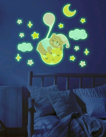 Sticker decorativ pentru perete – URS FOSFORESCENT - COD 367