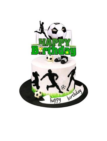 TOPPER PENTRU TORT – HAPPY BIRTHDAY - TEMATICA FOTBAL