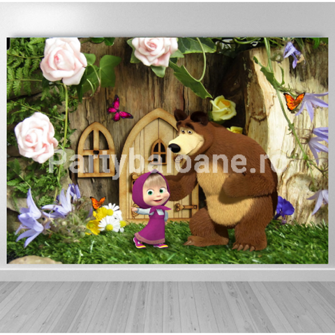 BACKGROUND TEXTIL PENTRU ARANJAMENT ARCADA MASHA SI URSUL - COD 332