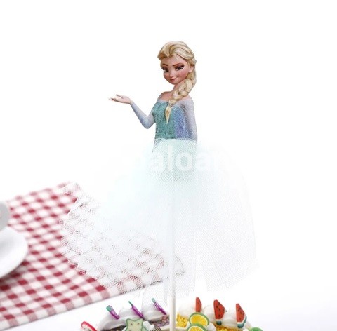 TOPPER TORT FIGURINA PRINTESA ELSA , FROZEN CU TULL
