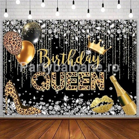 BACKGROUND TEXTIL PENTRU ARANJAMENT ARCADA BIRTHDAY QUEEN - COD 357