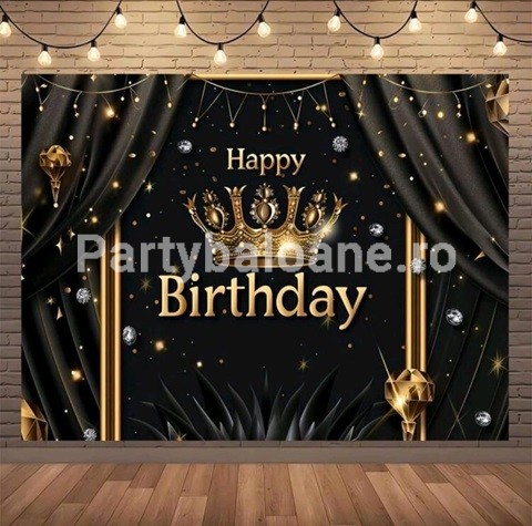 BACKGROUND TEXTIL PENTRU ARANJAMENT ARCADA HAPPY BIRTHDAY – COD 354