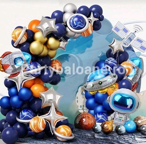 SET GIRLANDA CU BALOANE TEMATICA ASTRONAUTI COD 520