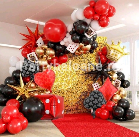 SET GIRLANDA CU BALOANE TEMATICA CASINO - COD 522