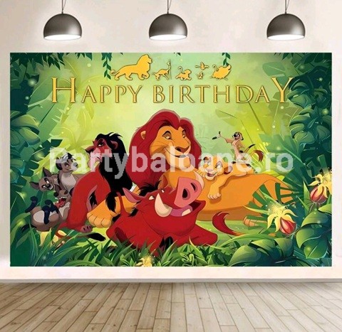 BACKGROUND TEXTIL PENTRU ARANJAMENT ARCADA - REGELE LEU SIMBA COD 375