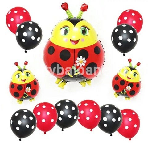 SET 13 BALOANE FOLIE SI LATEX BUBURUZA